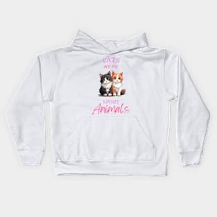 cats are my spirit animal Kids Hoodie